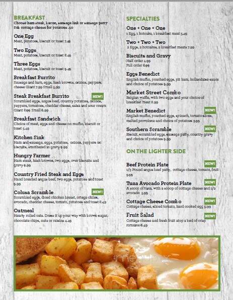 Market Street Grill - Colusa, CA menu_pic