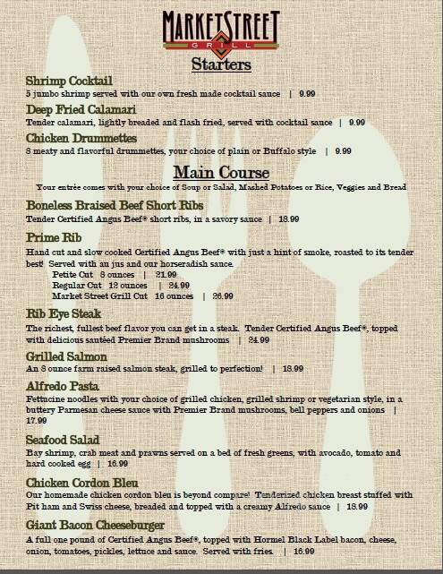 Market Street Grill - Colusa, CA menu_pic