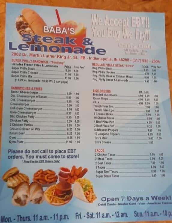 Baba's Steak & Lemonade - Indianapolis, IN