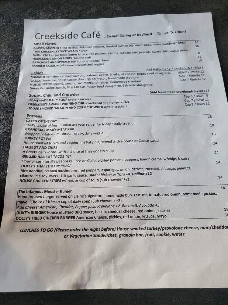 McKinley Creekside Cafe - Denali National Park, AK