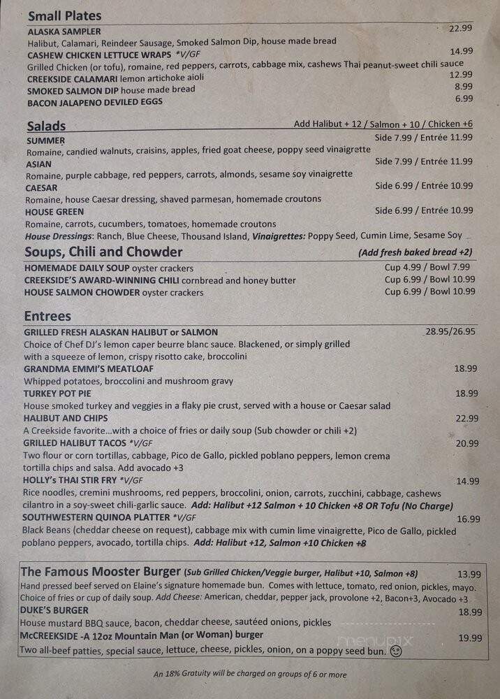 McKinley Creekside Cafe - Denali National Park, AK