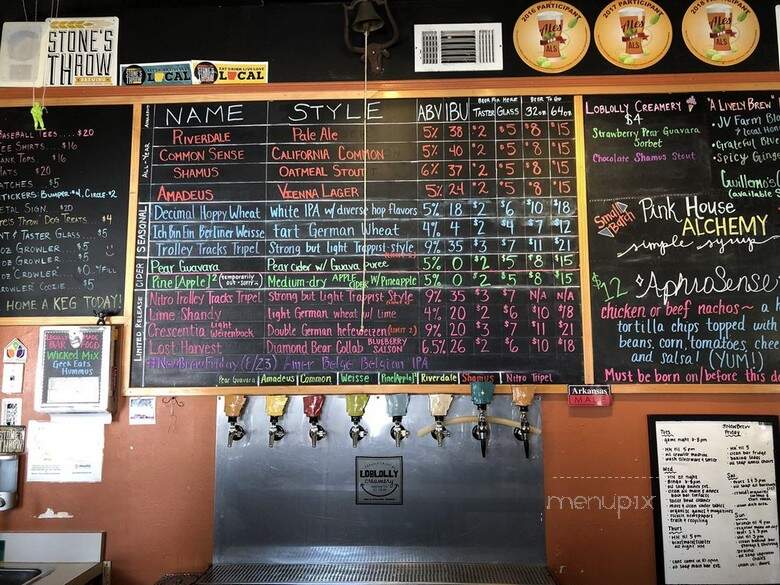Stone's Throw Brewing - Little Rock, AR menu_pic
