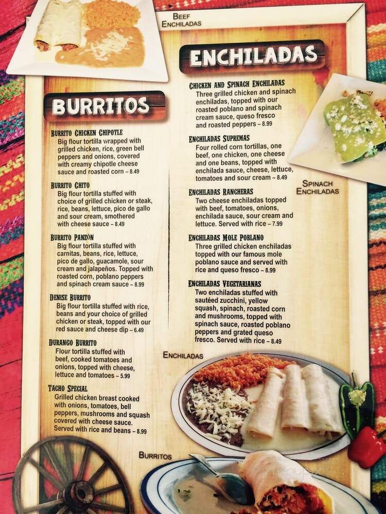 Silvia's Mexican Restaurant - Checotah, OK menu_pic
