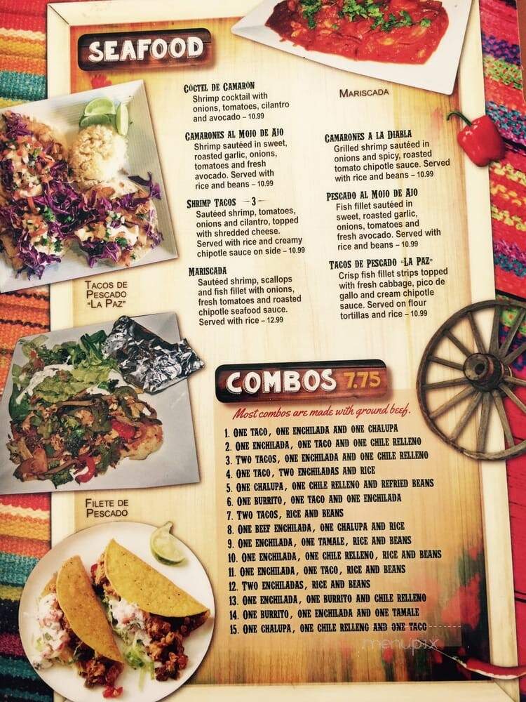 Silvia's Mexican Restaurant - Checotah, OK menu_pic