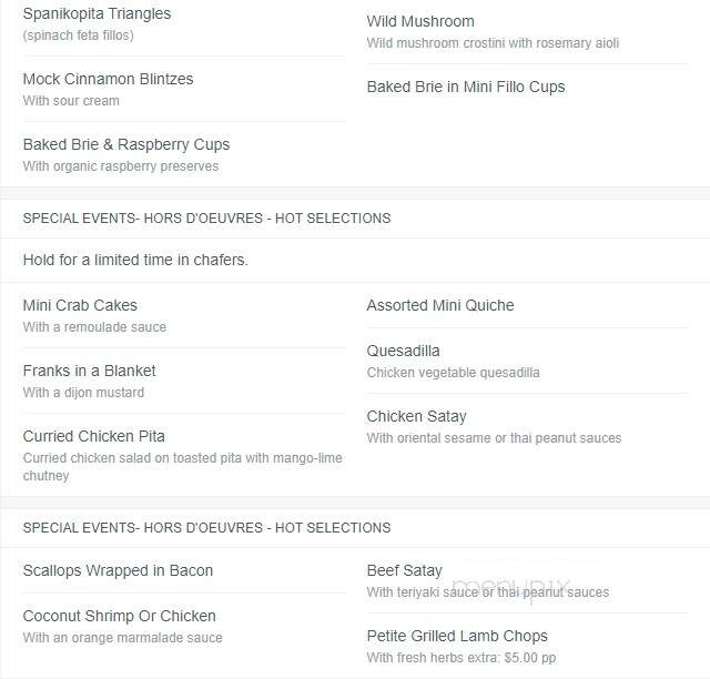 The Crystal Spoon Corporation - Elmsford, NY menu_pic