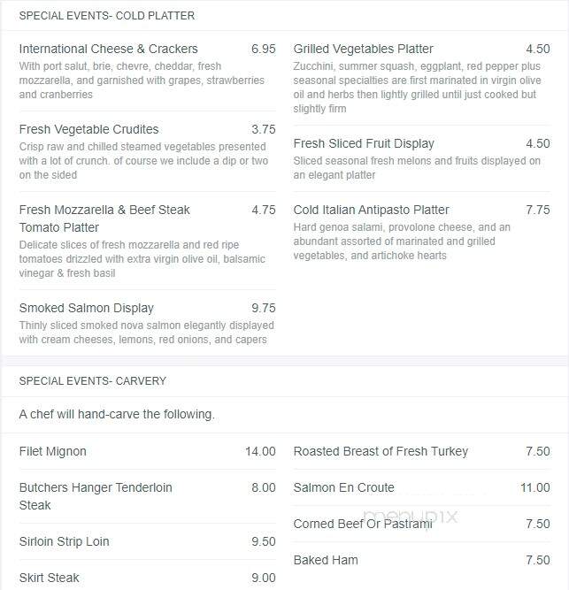 The Crystal Spoon Corporation - Elmsford, NY menu_pic