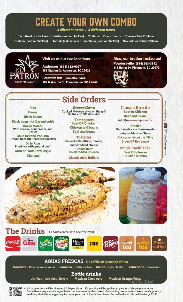 El Patron Mexican Restaurant - Anderson, SC menu_pic