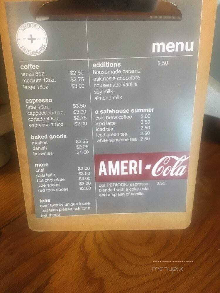 Safehouse Coffee and Tea - Griffin, GA menu_pic