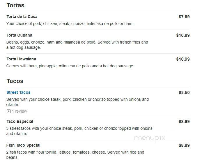 El Mariachi - Columbus, OH menu_pic