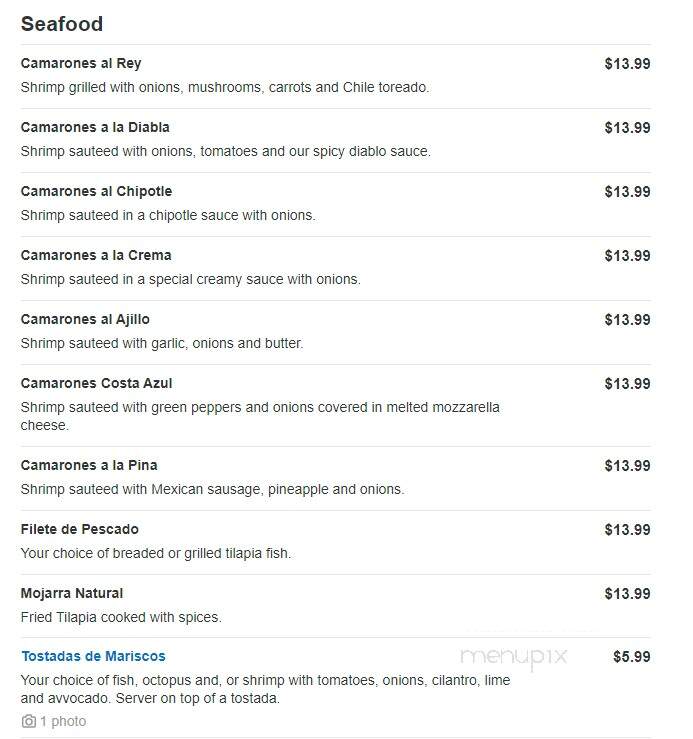 El Mariachi - Columbus, OH menu_pic