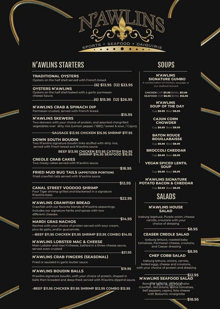 Cafe n'Awlins - Dallas, TX menu_pic