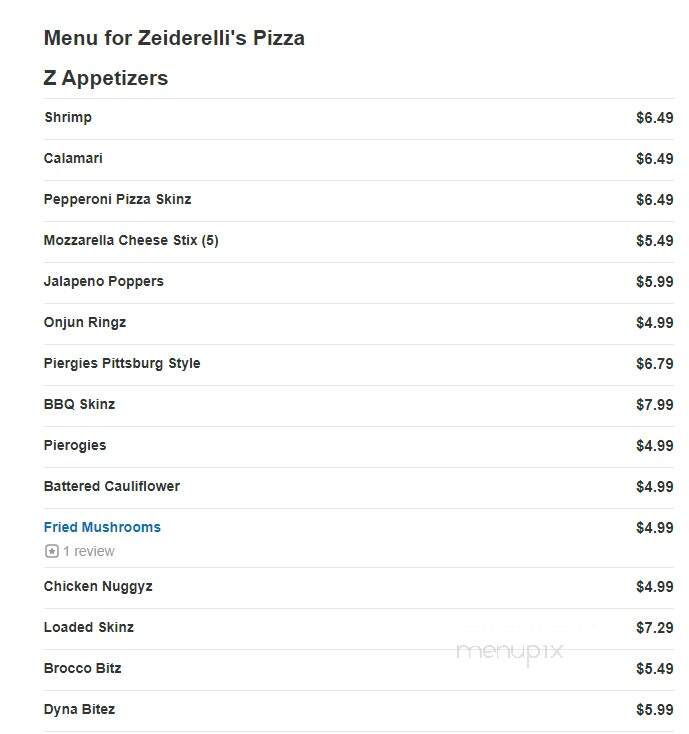 Zeiderelli's Pizza Subs - Mechanicsburg, PA