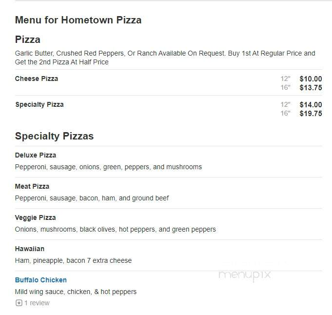 Hometown Pizza - Clarkston, MI