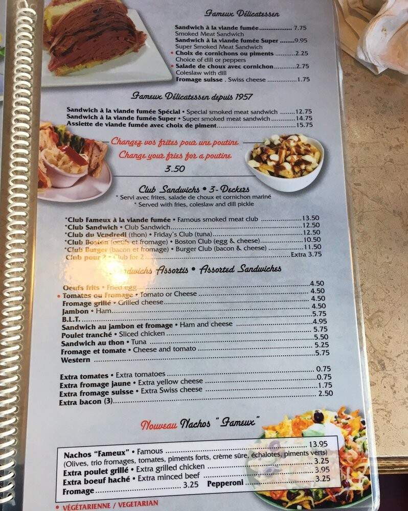 Fameux Viande Fumee Et Charcuterie - Montreal, QC menu_pic
