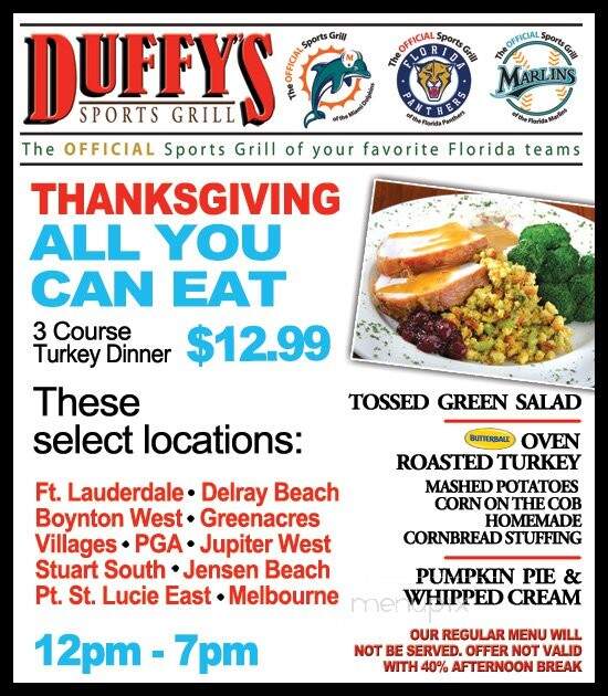 Duffey's Sports Grill - Surrey, BC menu_pic