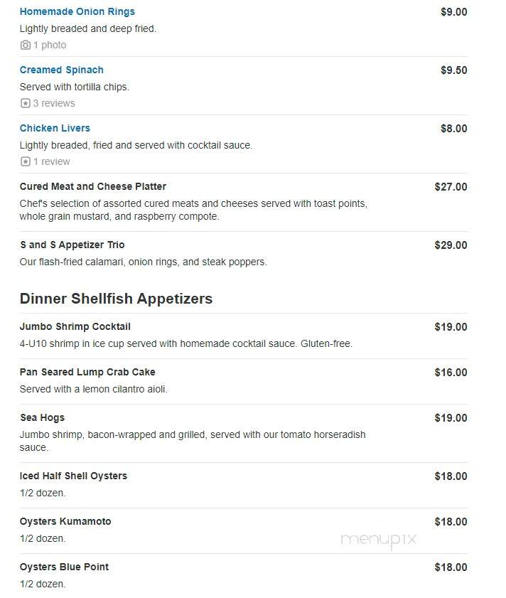 Scotch & Sirloin - Wichita, KS menu_pic
