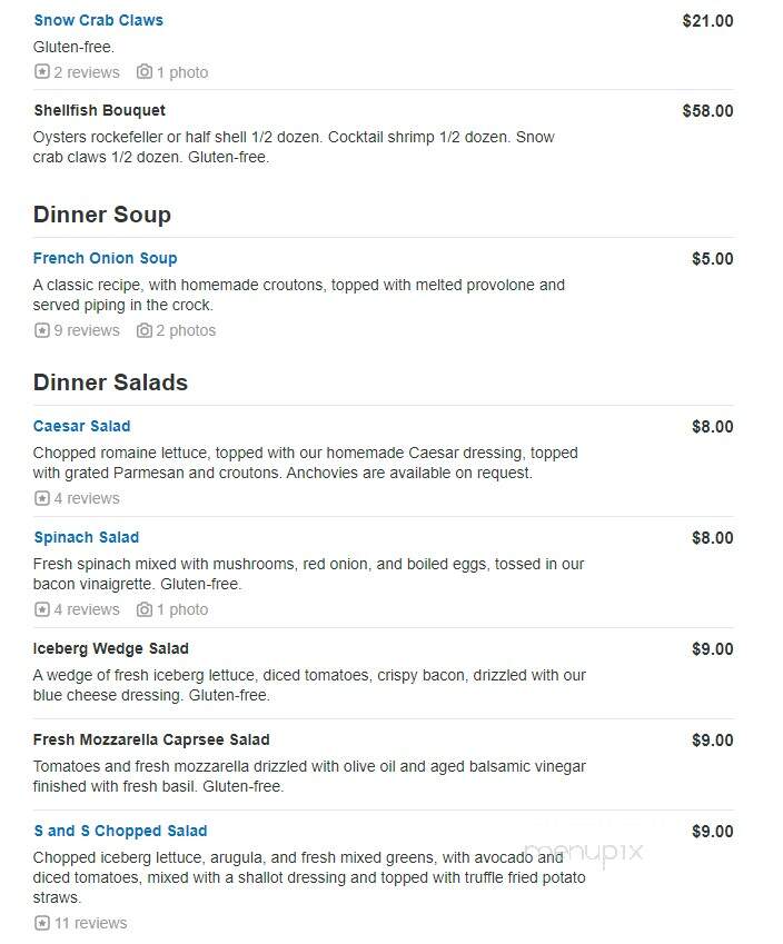Scotch & Sirloin - Wichita, KS menu_pic