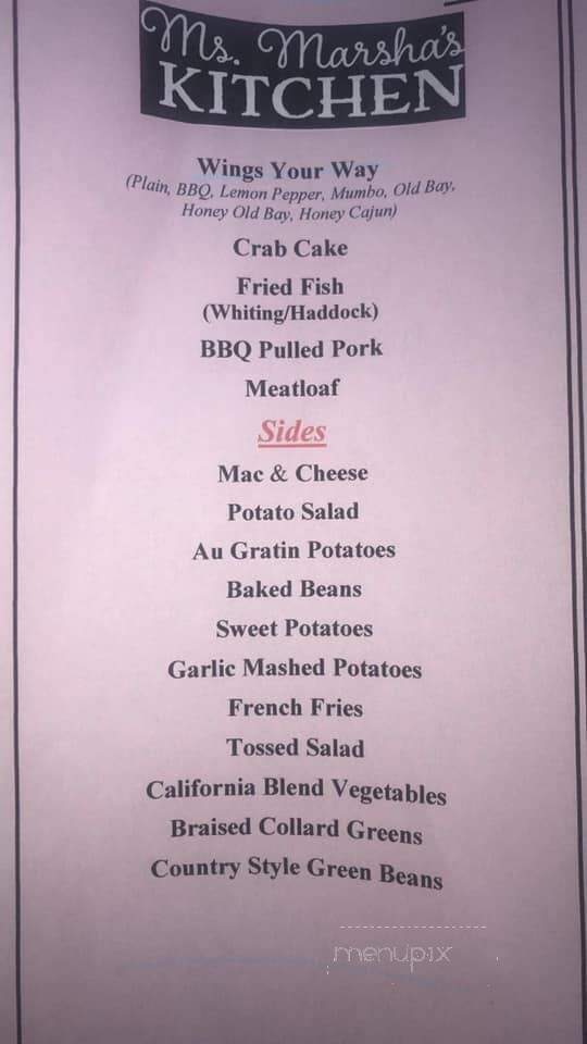 Cafe 611 - Frederick, MD menu_pic