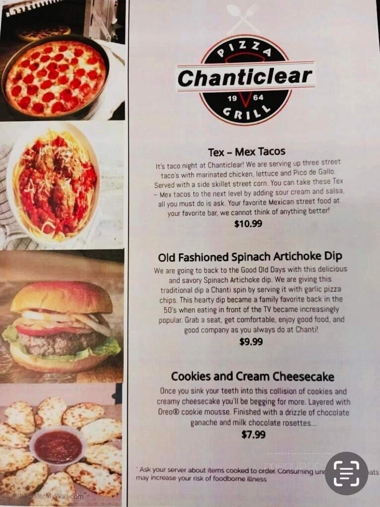 Chanticlear Pizza Grill - Coon Rapids, MN menu_pic