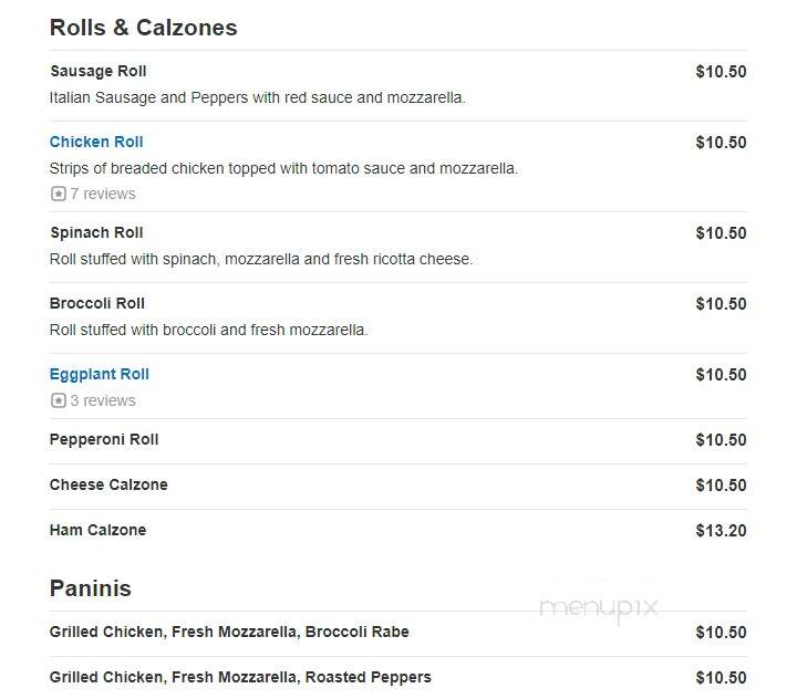 Rosa's Pizza - Huntington, NY menu_pic