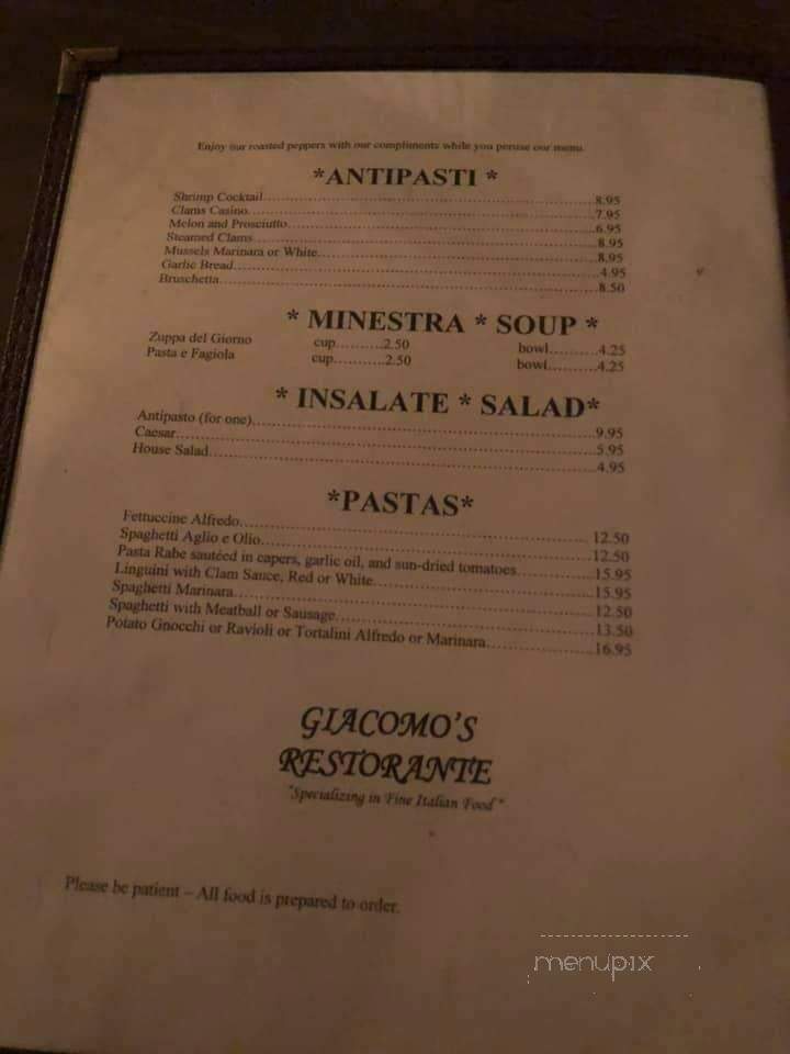 Giacomo's Restaurant - Norristown, PA menu_pic