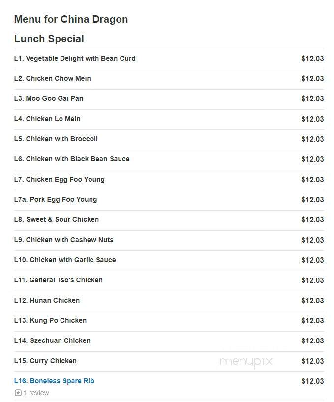 China Dragon - Myrtle Beach, SC menu_pic