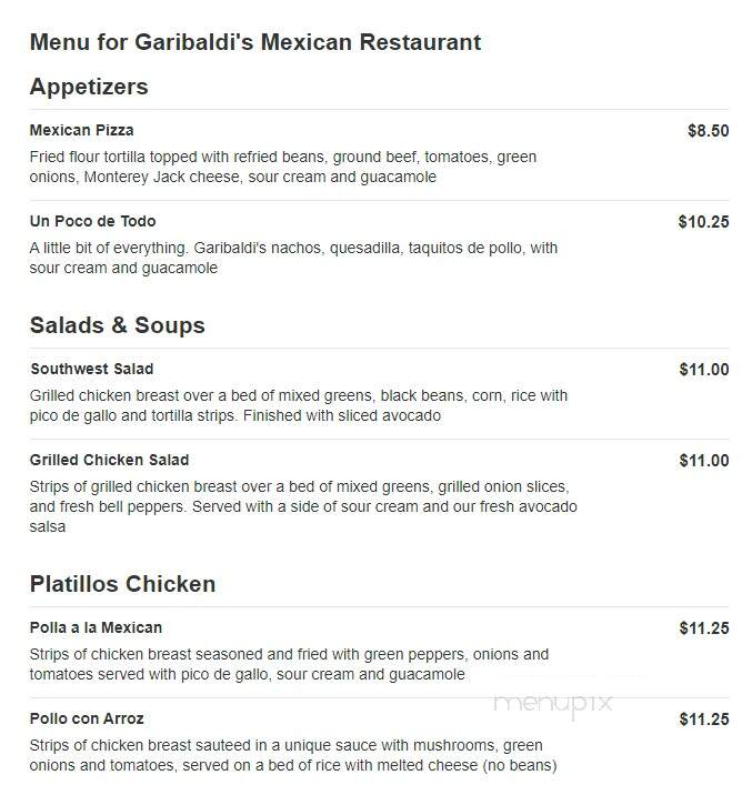 Garibaldi's - New Richmond, WI menu_pic