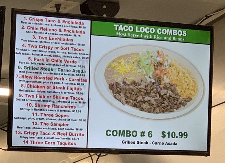 Taco Loco - Lompoc, CA menu_pic