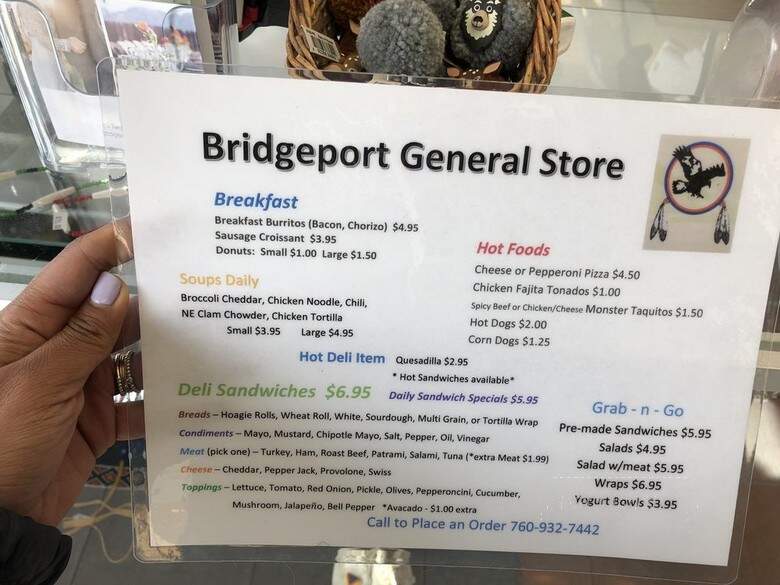 Bridgeport General Store - Bridgeport, CA menu_pic