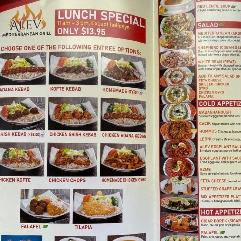 Alev Mediterranean Grill - Rockaway, NJ menu_pic