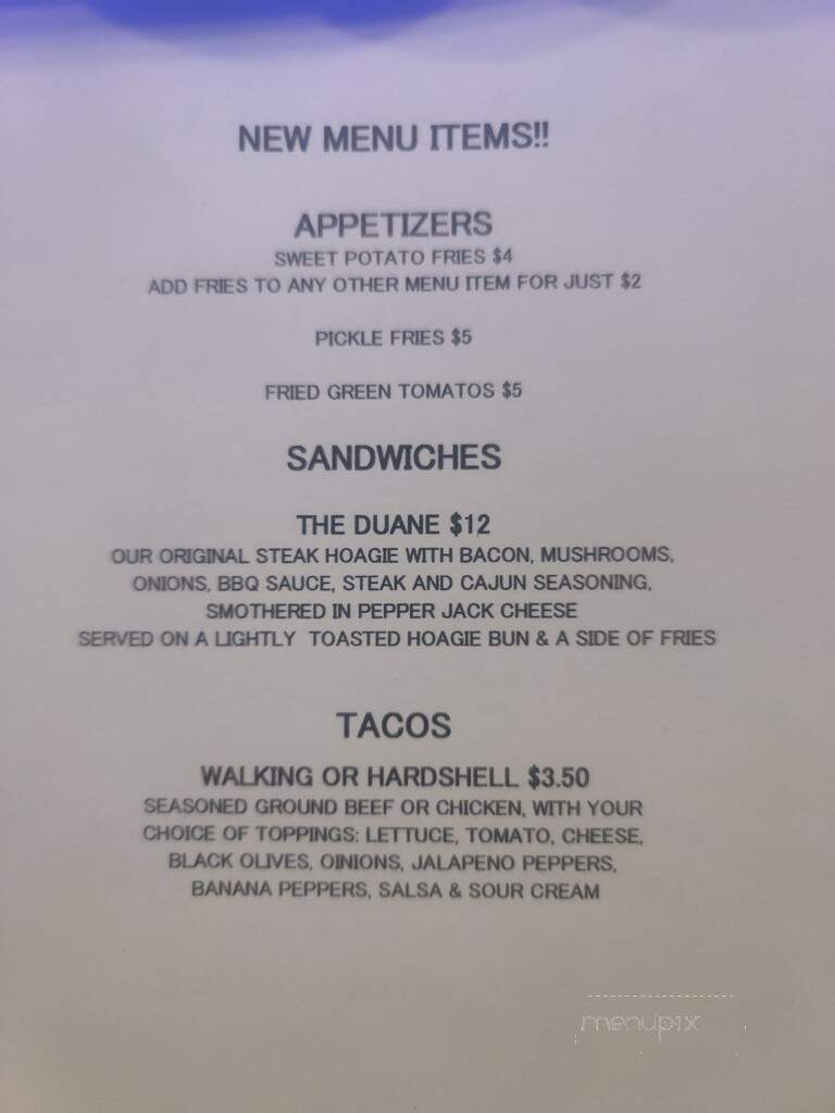 Dragon's Den Bar & Grille - Niles, OH menu_pic