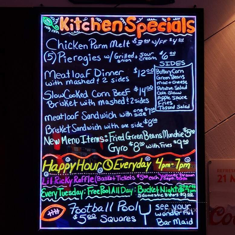 Dragon's Den Bar & Grille - Niles, OH menu_pic