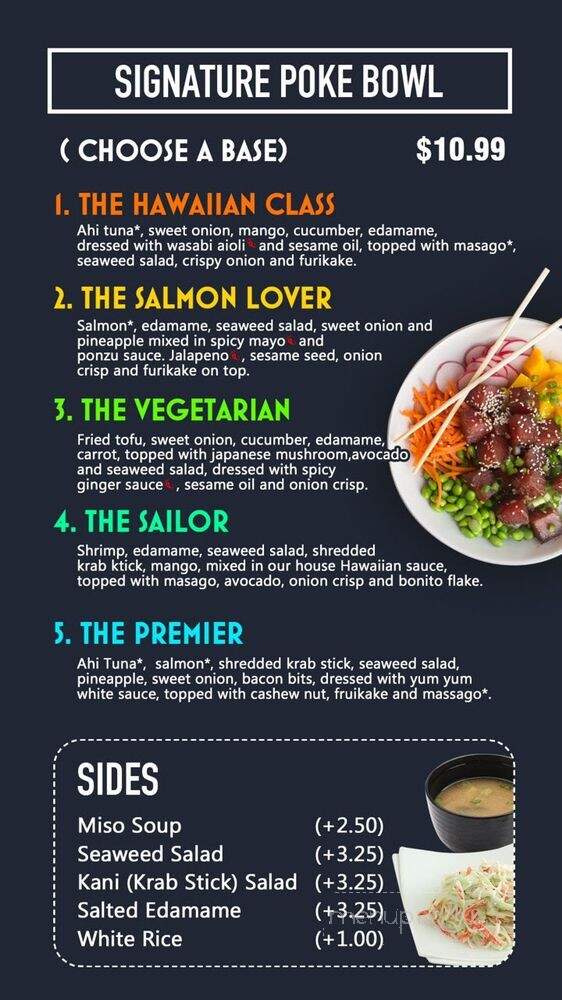 Premier Poke - Fort Myers, FL menu_pic