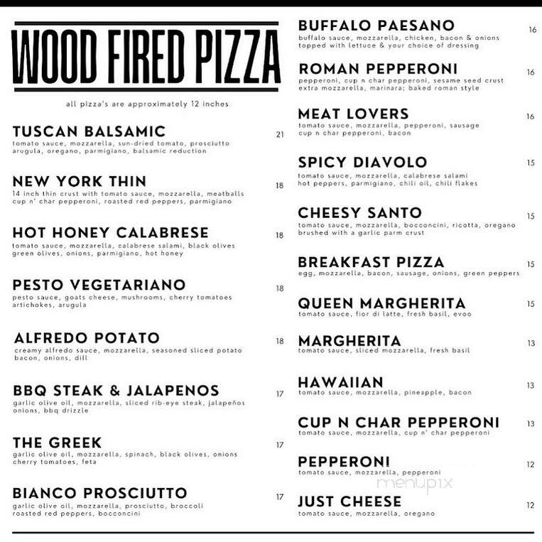 The Lock Wood Fired Pizza - Port Colborne, ON menu_pic