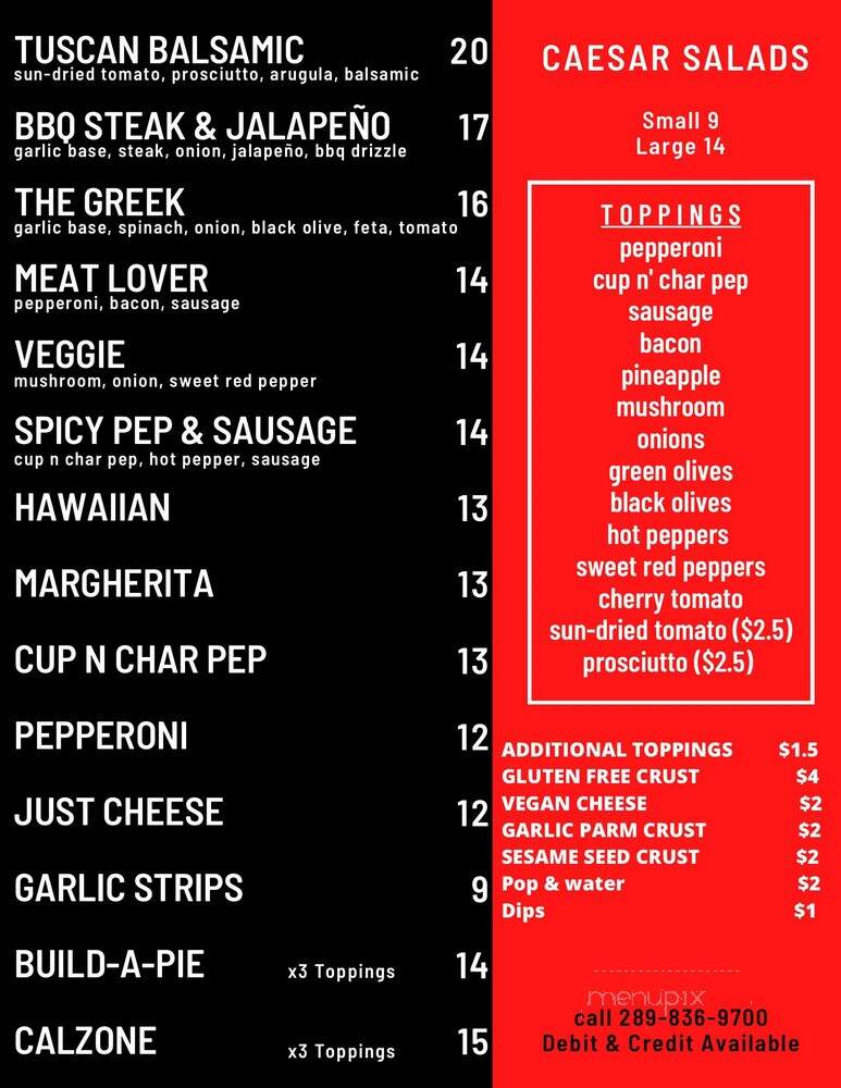The Lock Wood Fired Pizza - Port Colborne, ON menu_pic