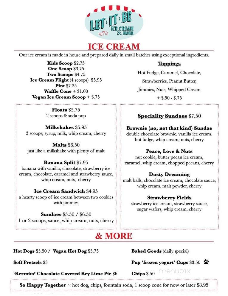 Let It Be Ice Cream - Gulfport, FL menu_pic
