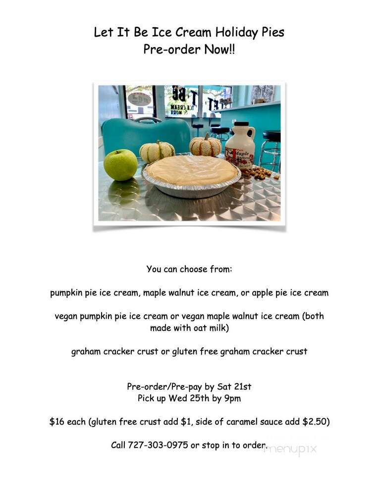 Let It Be Ice Cream - Gulfport, FL menu_pic