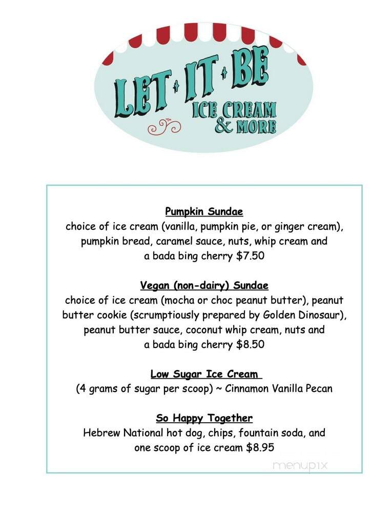 Let It Be Ice Cream - Gulfport, FL menu_pic