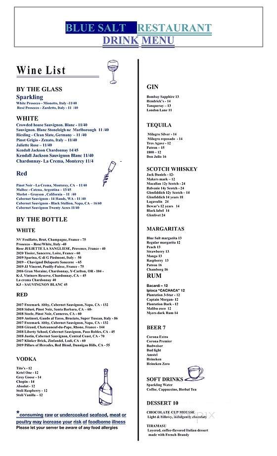 Blue Salt - Newton, MA menu_pic