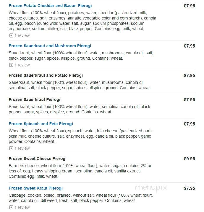 Caesar Pierogi & Pizza Pot Pie - Chicago, IL menu_pic