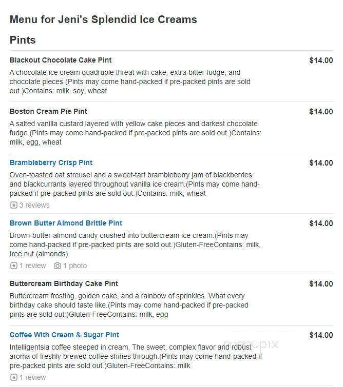 Jeni's Splendid Ice Creams - Greenville, SC menu_pic