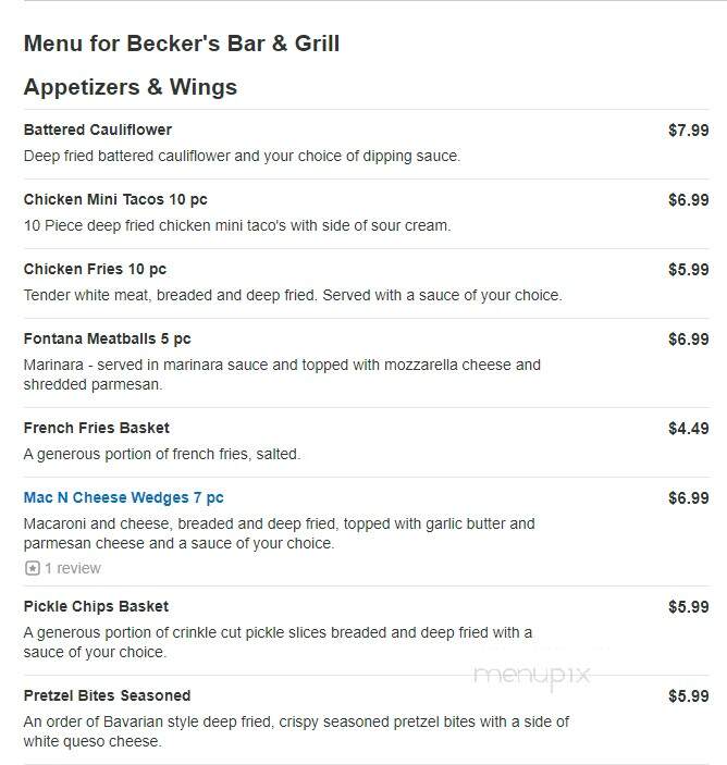 Becker's Bar & Grill - New Hudson, MI