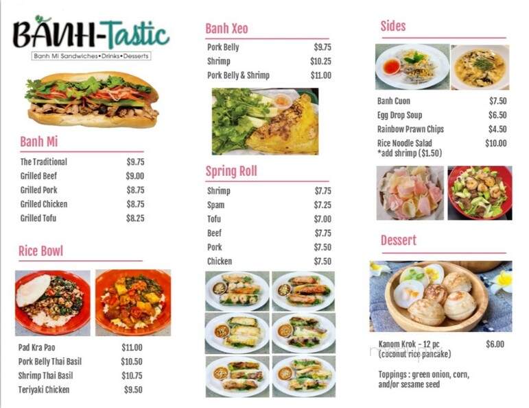Banh Tastic - Visalia, CA menu_pic