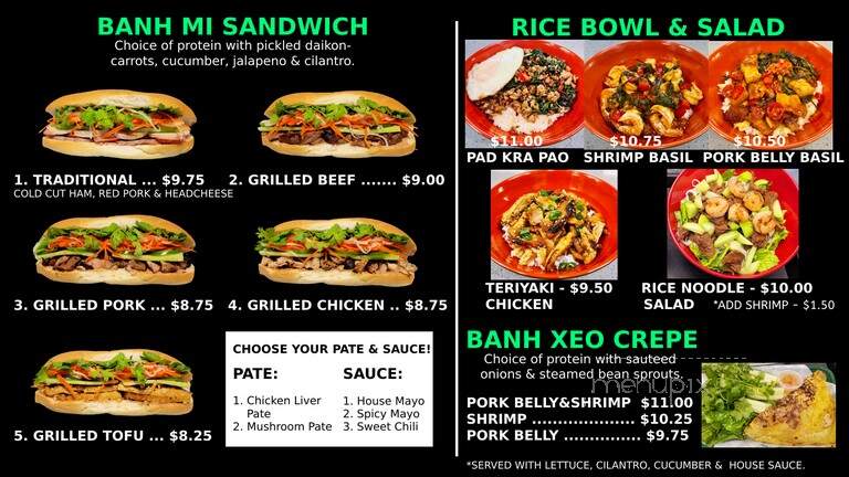 Banh Tastic - Visalia, CA menu_pic