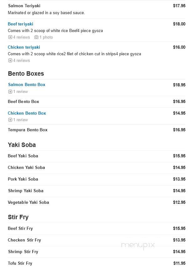 Kaihana SushiSaki - Des Moines, WA menu_pic