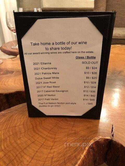 Casanel Vineyards - Leesburg, VA menu_pic