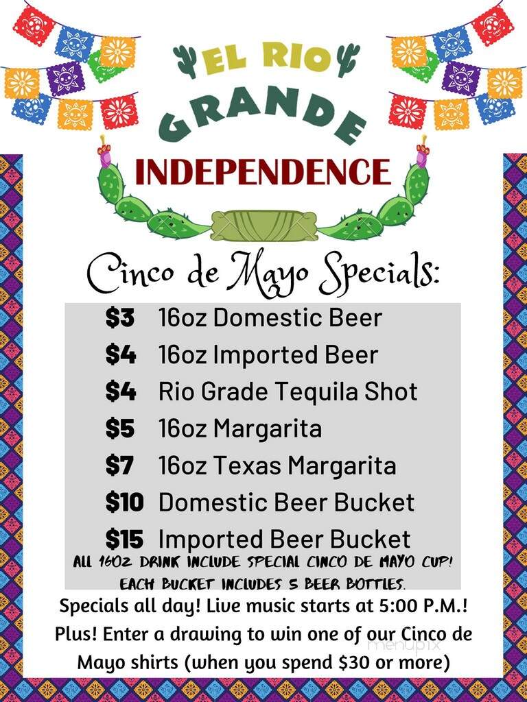 Rio Grande - Independence, KY menu_pic