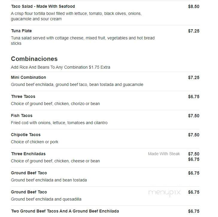 El Matador West - Milwaukee, WI menu_pic