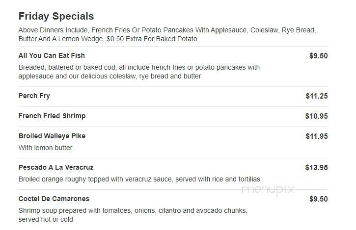 El Matador West - Milwaukee, WI menu_pic