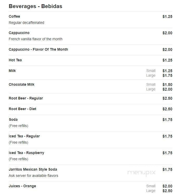 El Matador West - Milwaukee, WI menu_pic